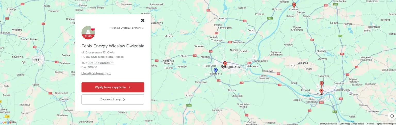 Fronius System Partner - Wyszukiwarka serwisantów Fronius
